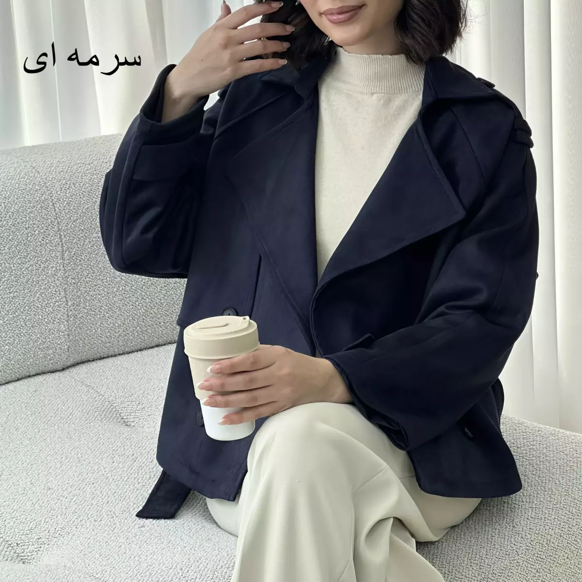 ترنچ کت سویید 1007859