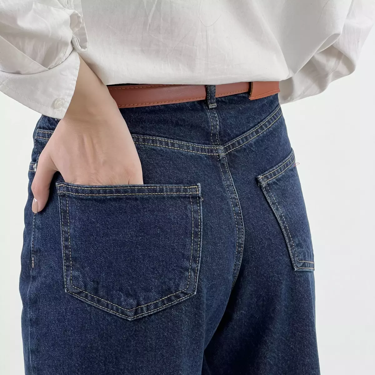 شلوار جین نیم بگ 1007863