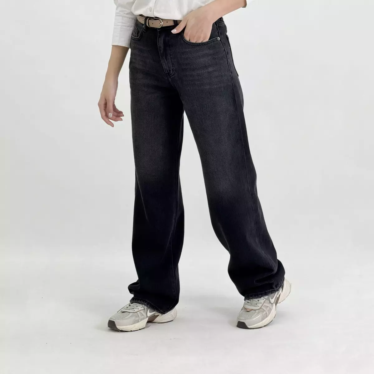 شلوار جین نیم بگ 1007924