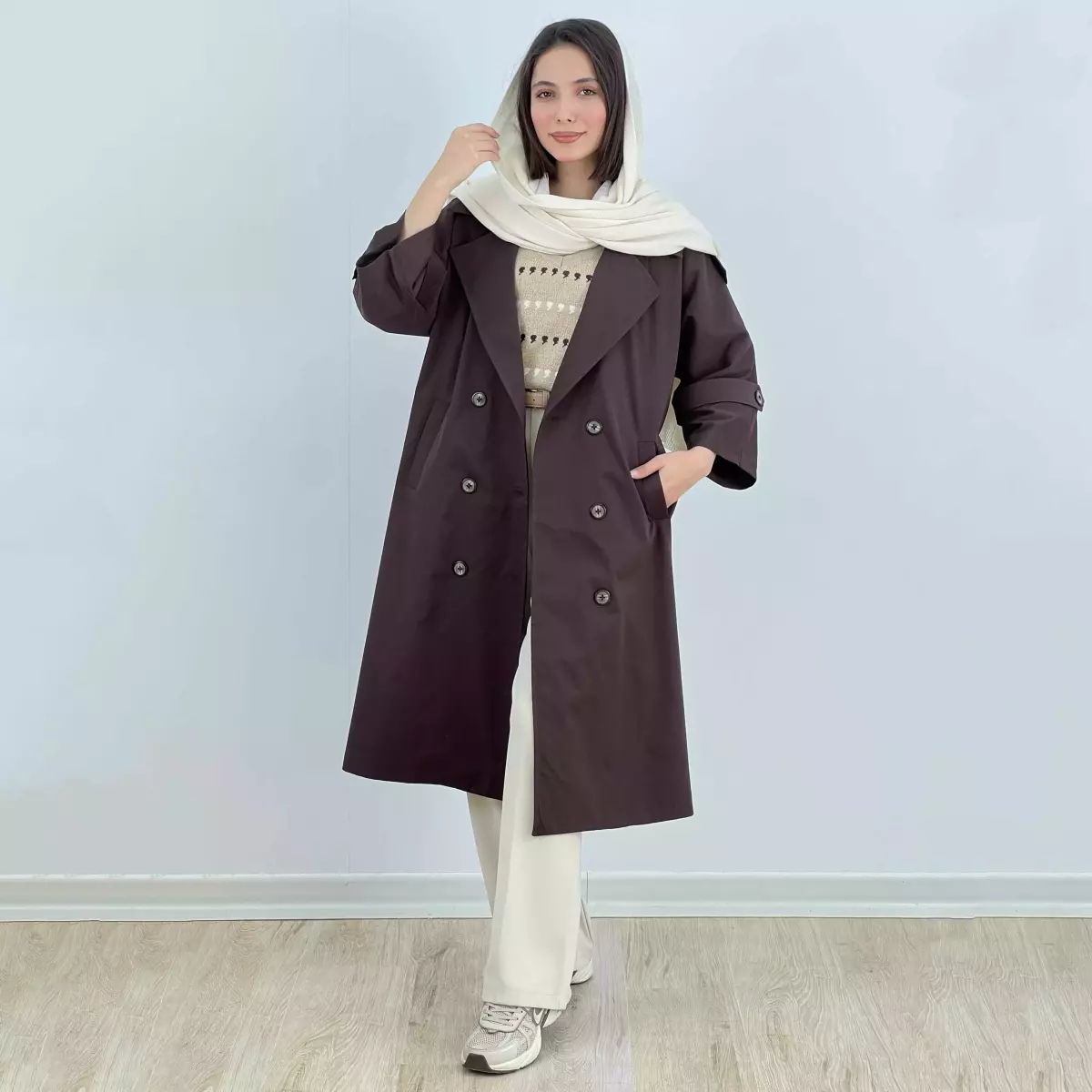 ترنچ کت بلند 1007999