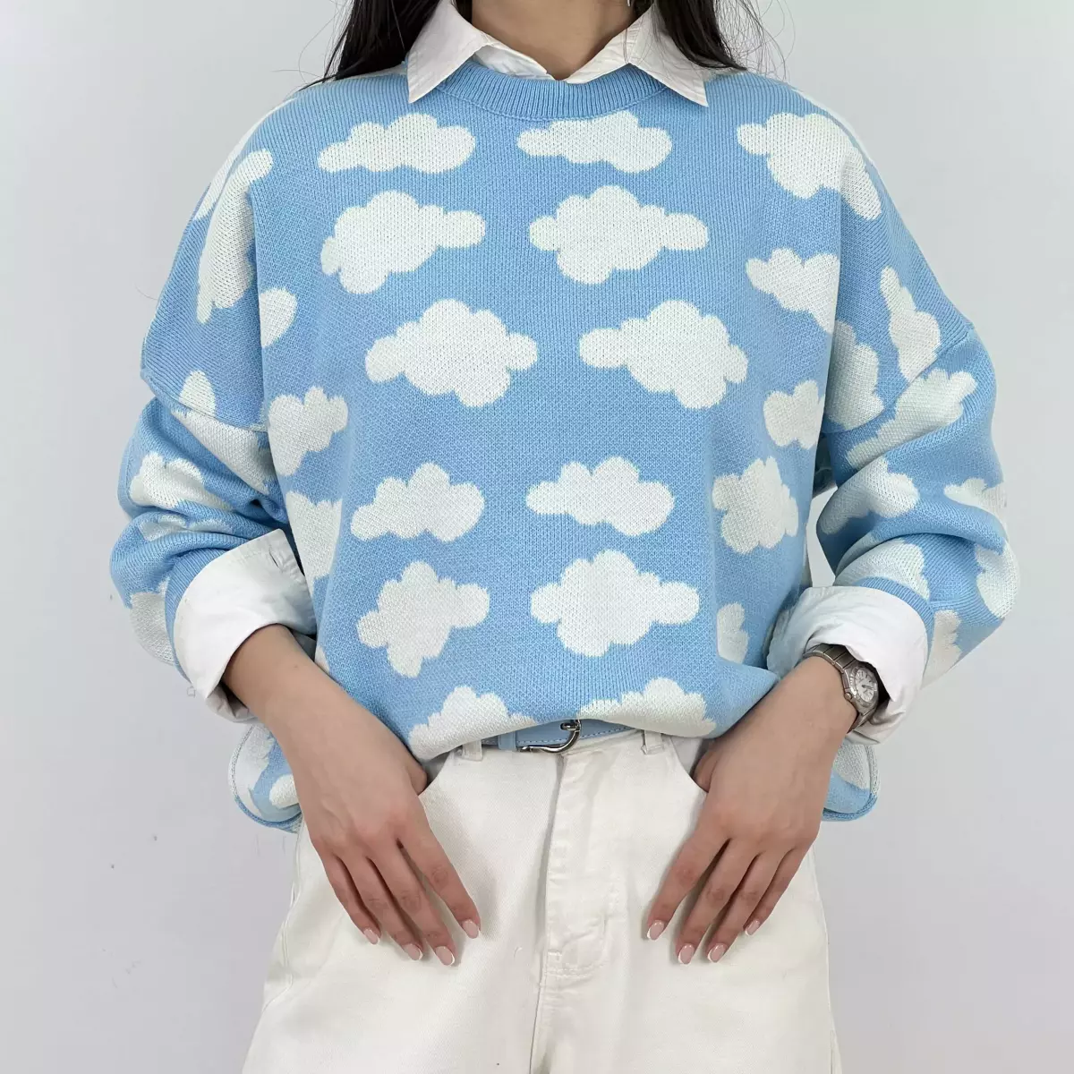 پلیور بافت ابری 1008070