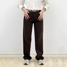 شلوار کتان نیم بگ 1007803