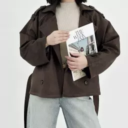 ترنچ کت سویید 1007859