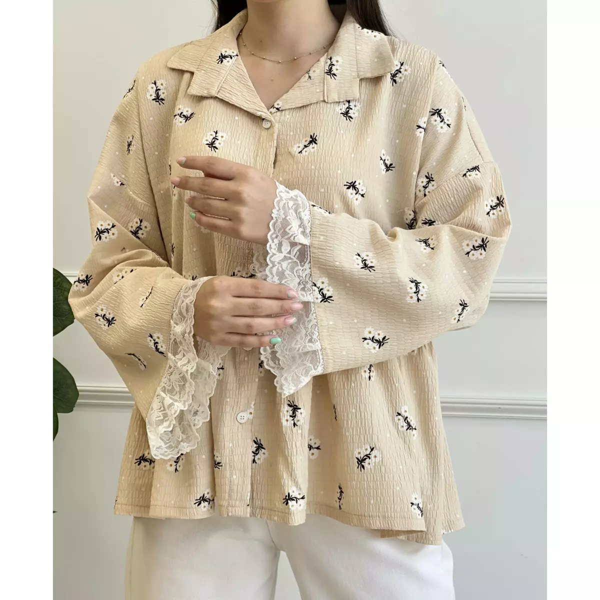 شومیز گلدار عروسکی 1003370