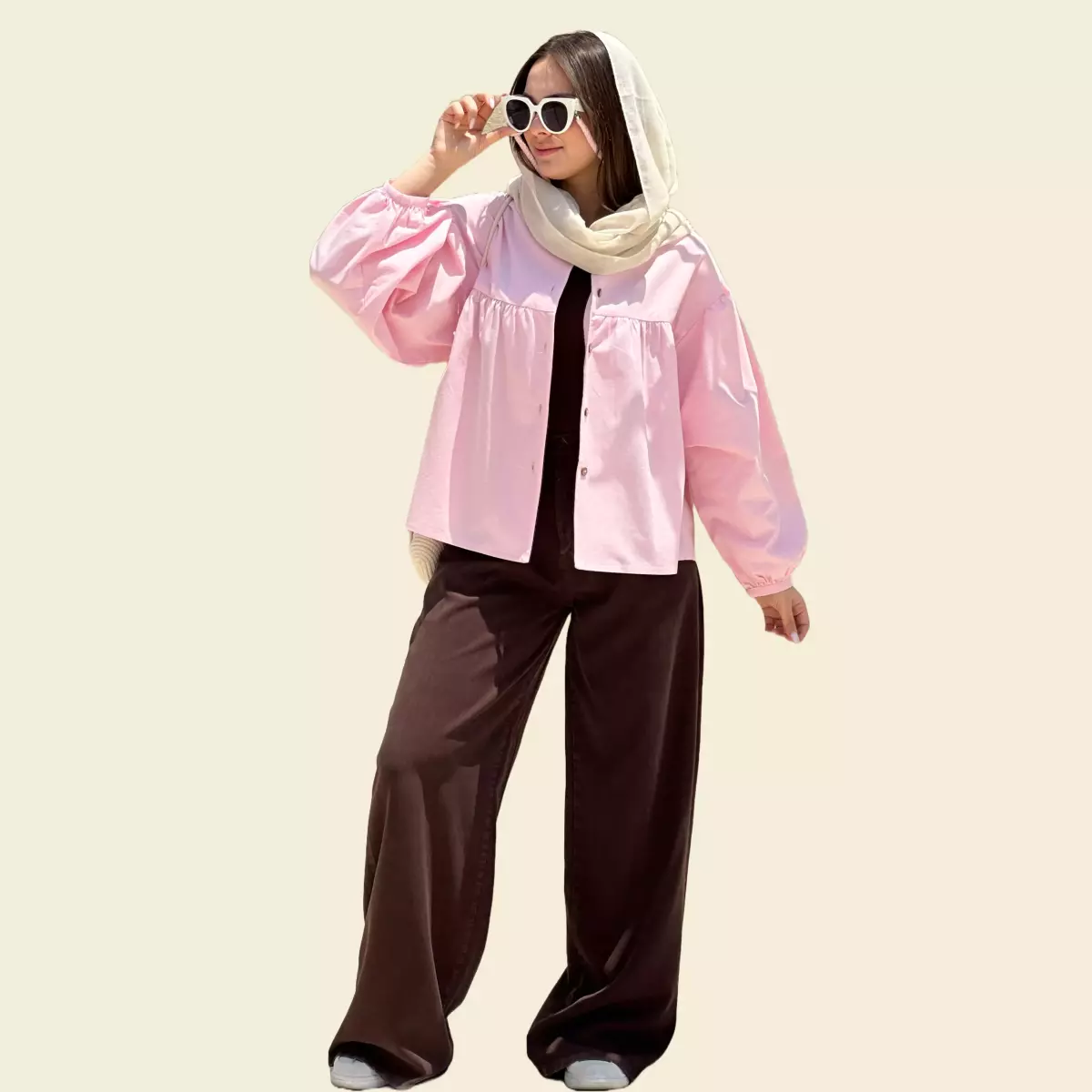شومیز چین دار 1003490