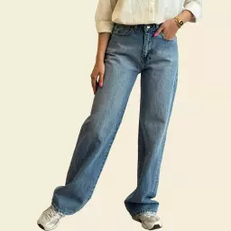 شلوار جین نیم بگ 1003465