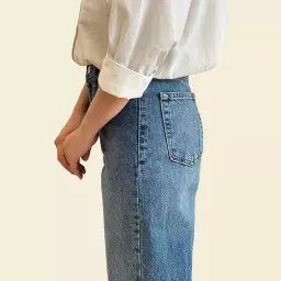 شلوار جین نیم بگ 1003480
