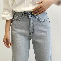 شلوار جین نیم بگ 1003952