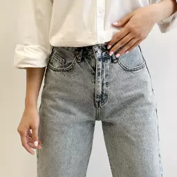 شلوار جین نیم بگ 1004196