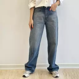 شلوار جین نیم بگ 1004376