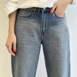 شلوار جین نیم بگ 1004376