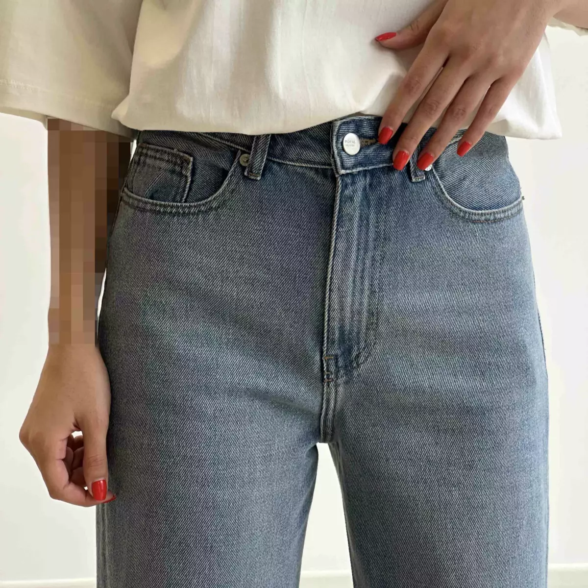 شلوار جین نیم بگ 1004497