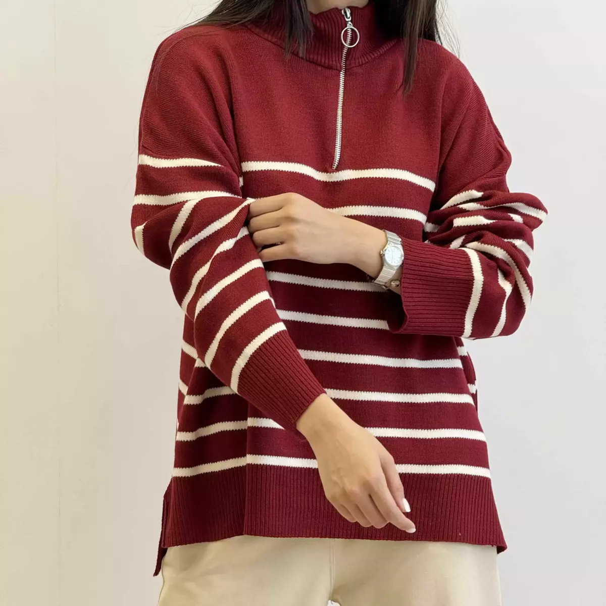 پلیوربافت نیم زیپ 1004705