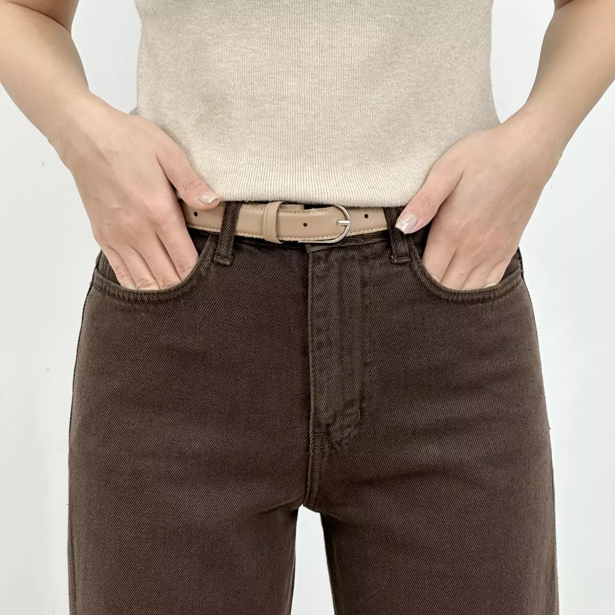 شلوار جین نیم بگ 1008109