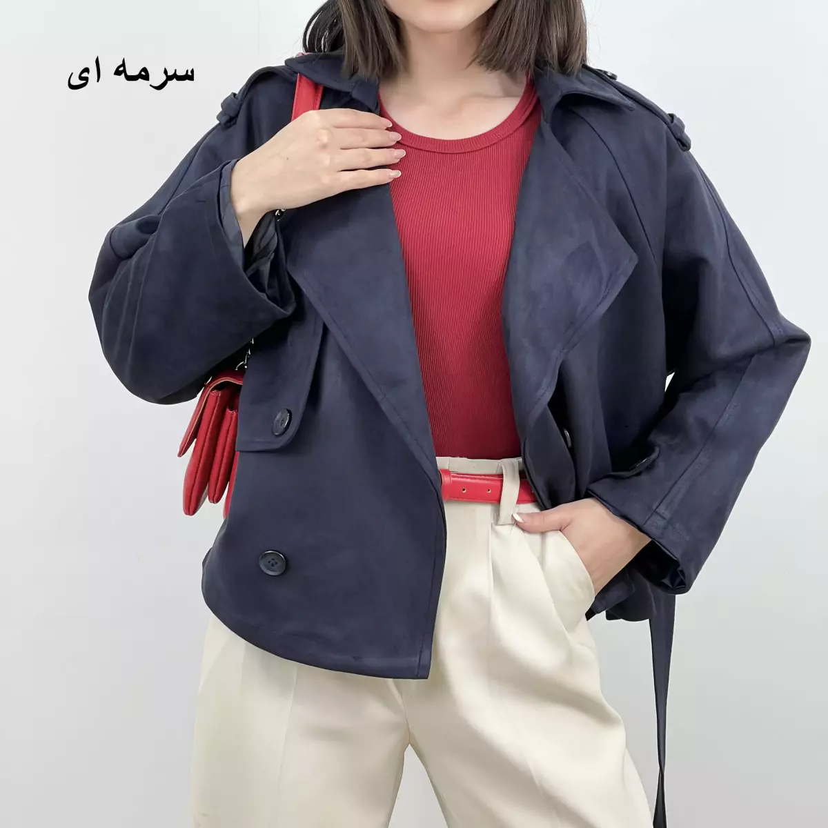 ترنچ کت سویید 1007859