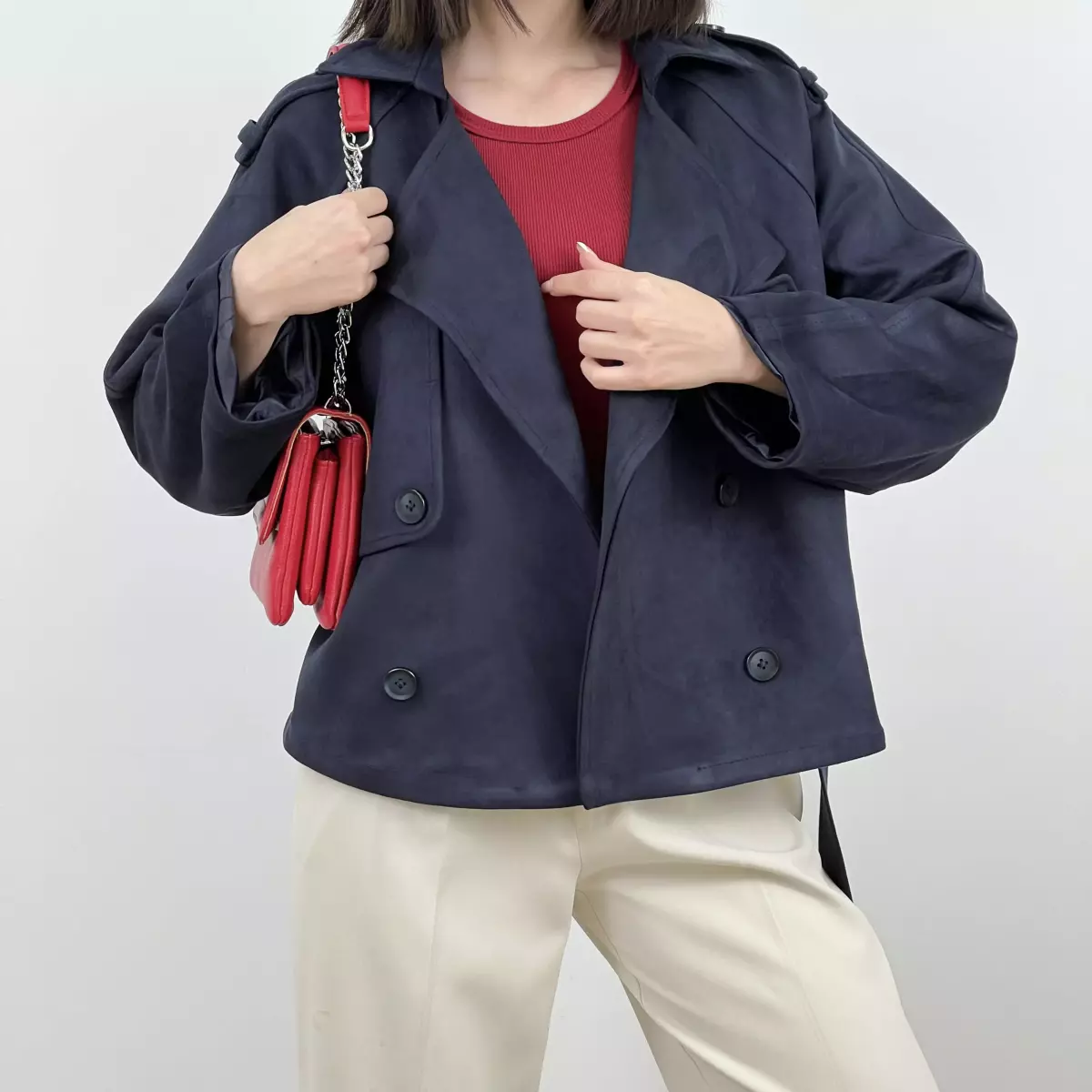 ترنچ کت سویید 1007859