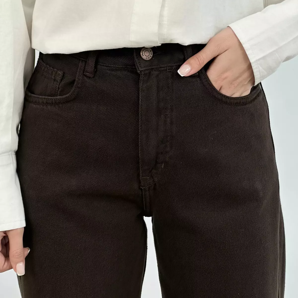 شلوار جین نیم بگ 1008160