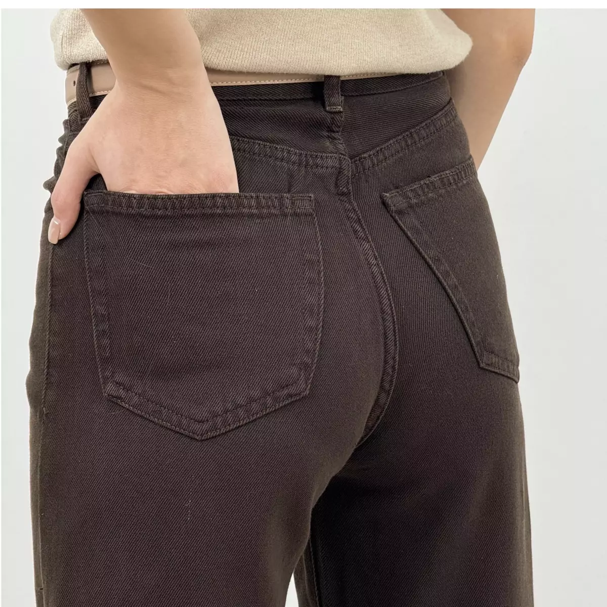 شلوار جین نیم بگ 1008180