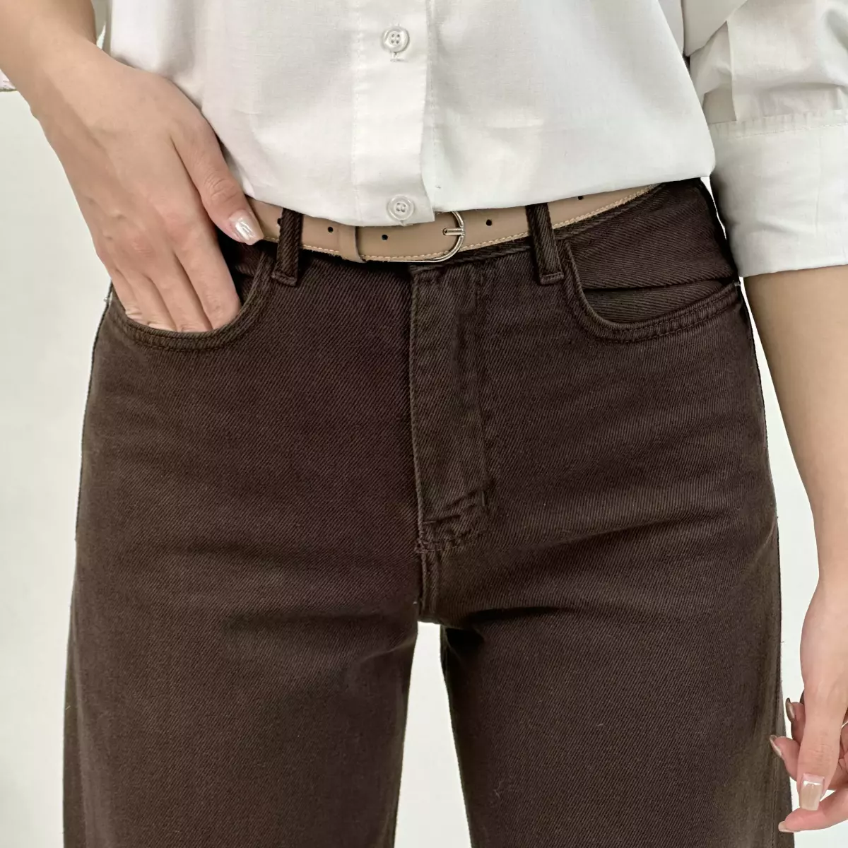 شلوار جین نیم بگ 1008252