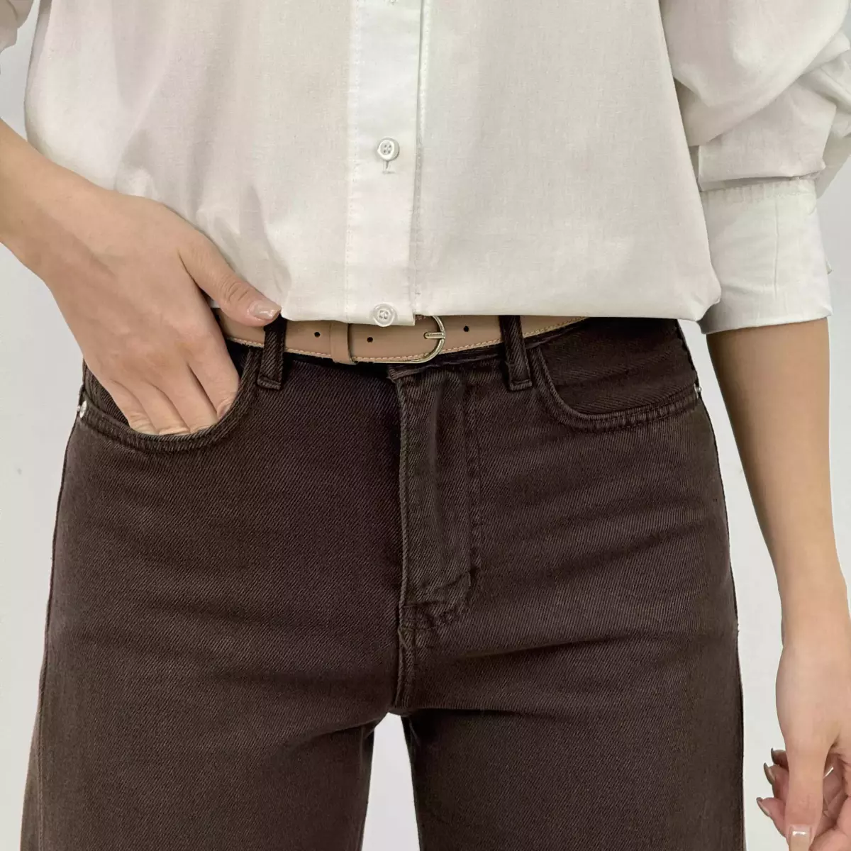 شلوار جین نیم بگ 1008264