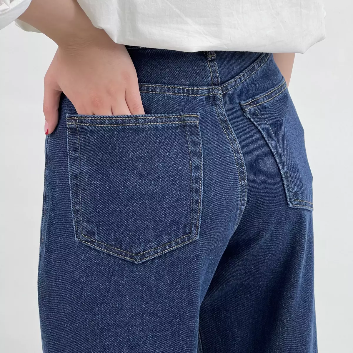 شلوار جین نیم بگ 1008197