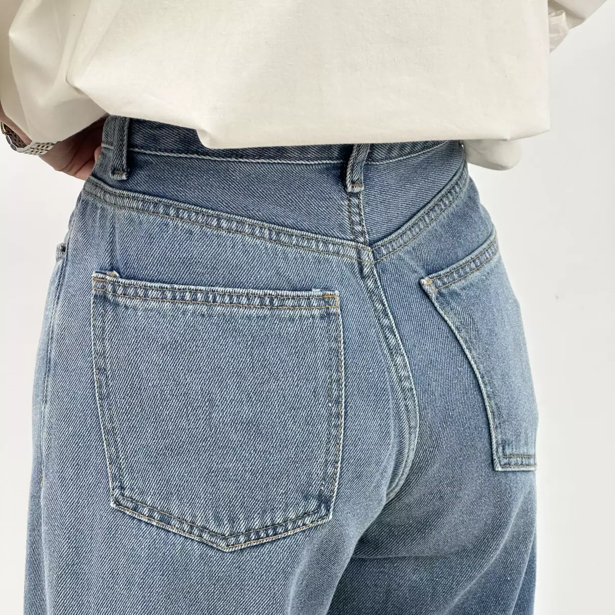 شلوار جین نیم بگ 1008213