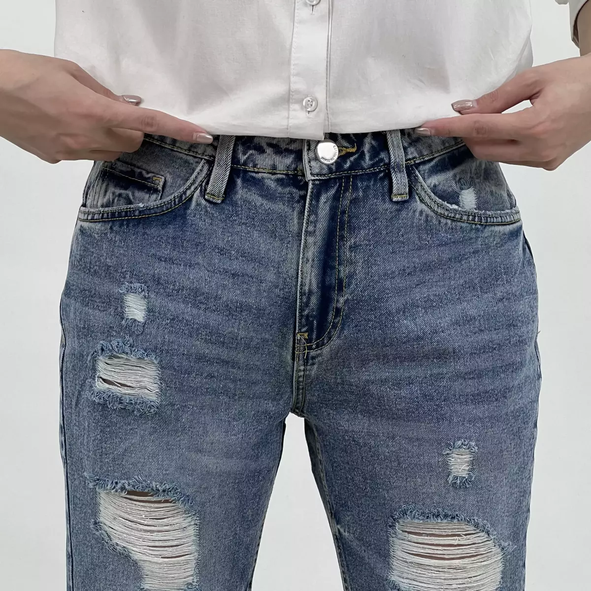 شلوار جین مام فیت 1008338