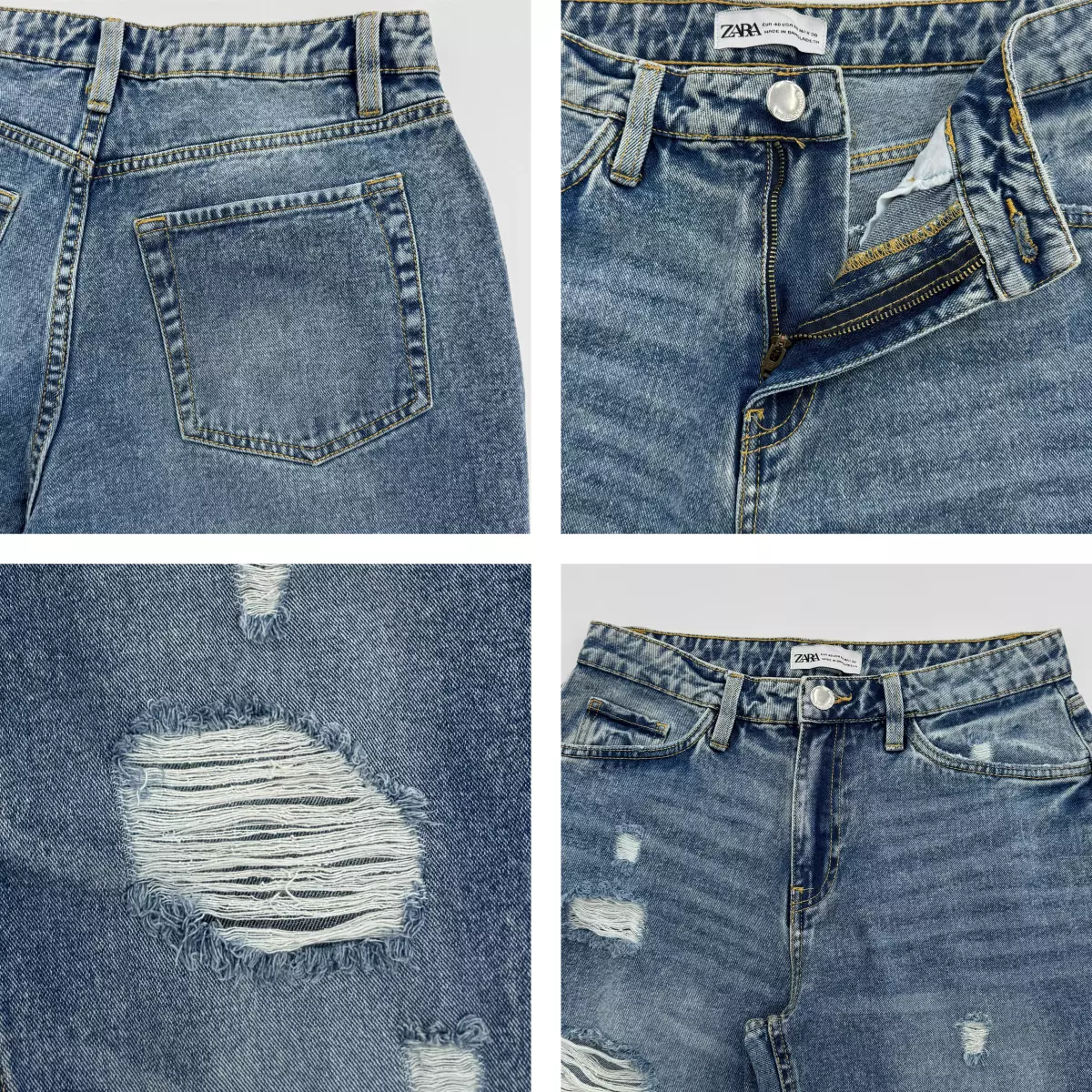 شلوار جین مام فیت 1008338