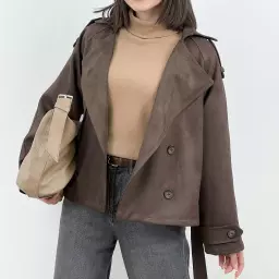 ترنچ کت سویید 1007859