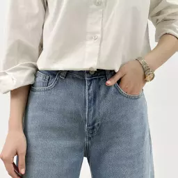 شلوار جین نیم بگ 1008213