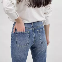 شلوار جین مام فیت 1008336