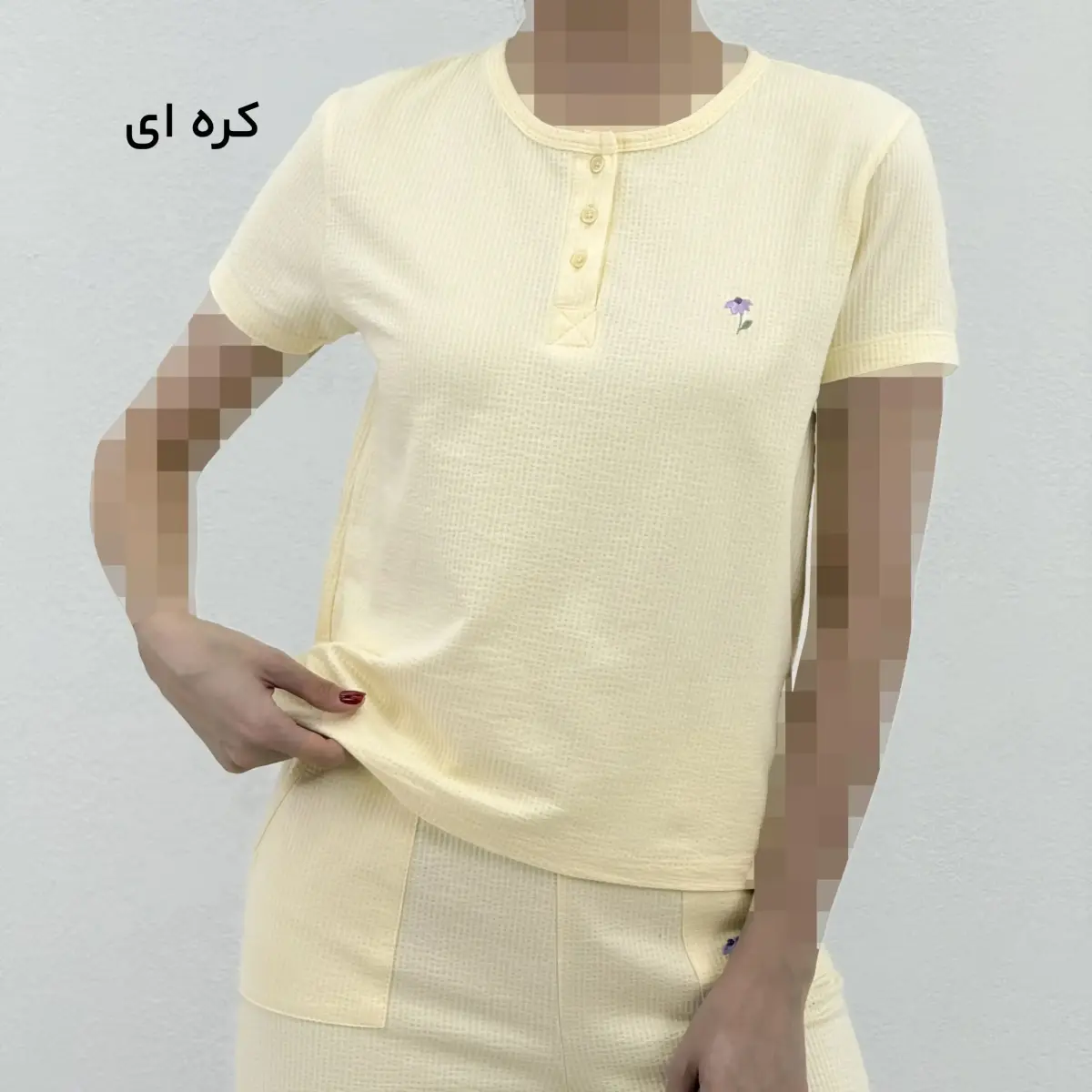 تیشرت زنانه نخ و پنبه گلدوزی | آی بولک