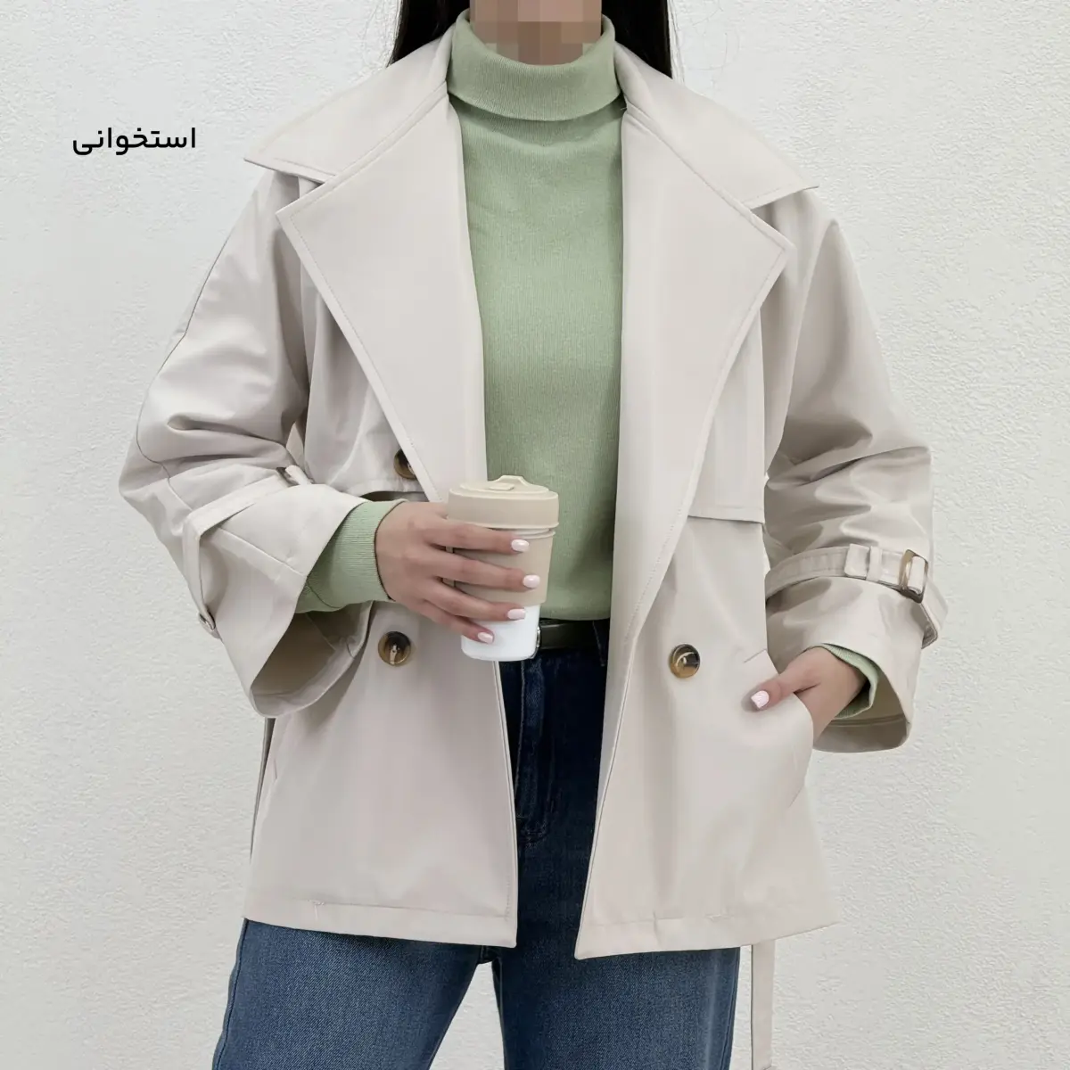 ترنچ کت زنانه ژیله دار سانتانا | آی بولک
