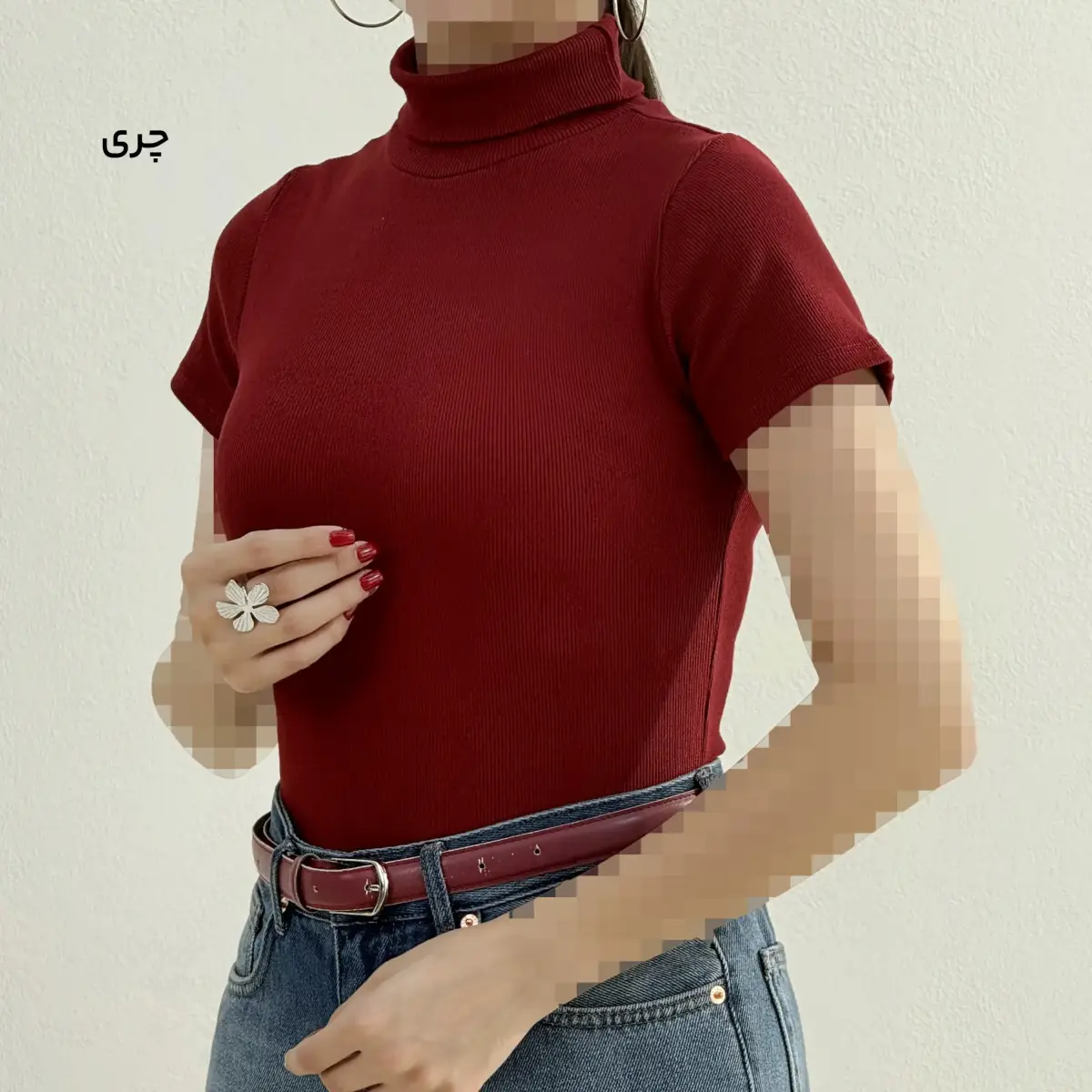 بادی یقه اسکی زنانه کبریتی | آی بولک