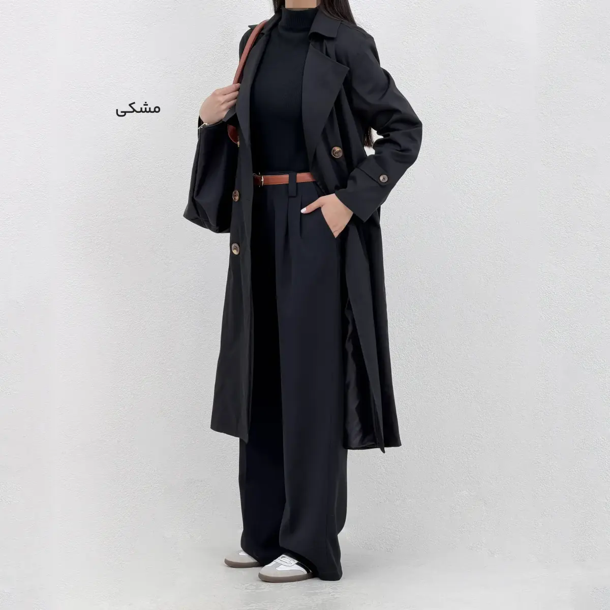 ترنچ کت بلند زنانه کتان پارکا | آی بولک