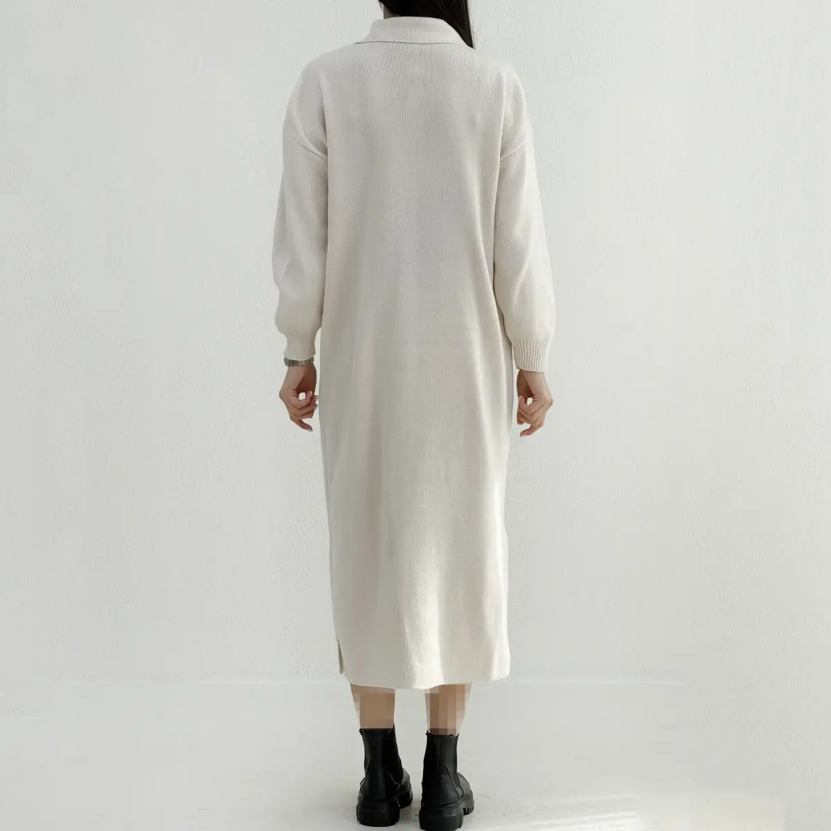 پیراهن بافت زنانه جلو دکمه | آی بولک