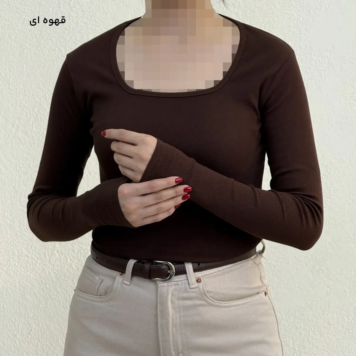 بلوز زنانه یقه خشتی کبریتی | آی بولک