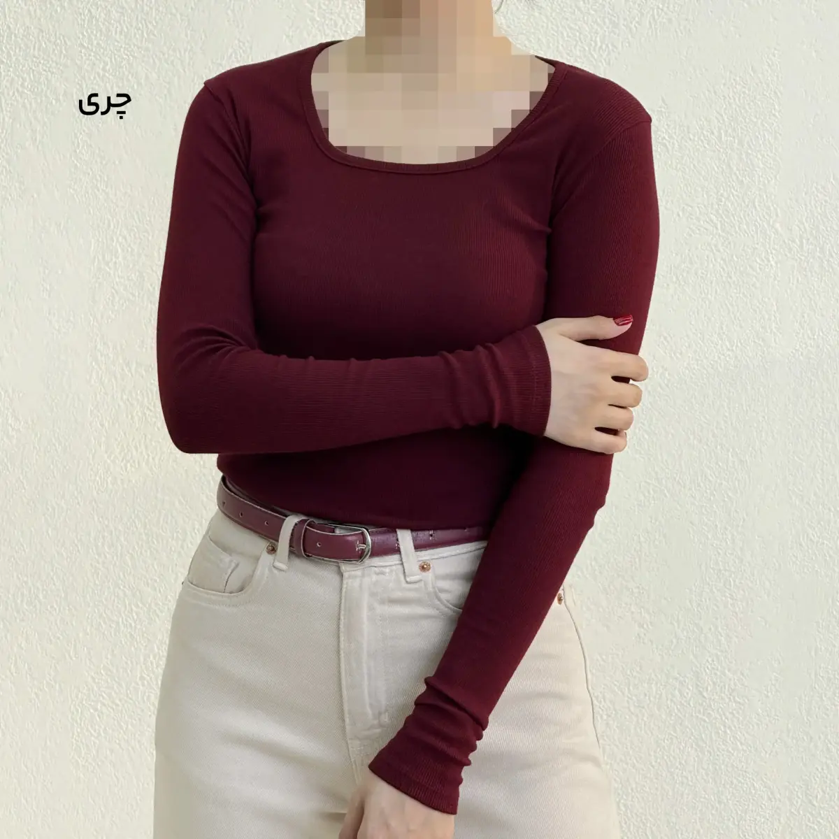 بلوز زنانه یقه خشتی کبریتی | آی بولک