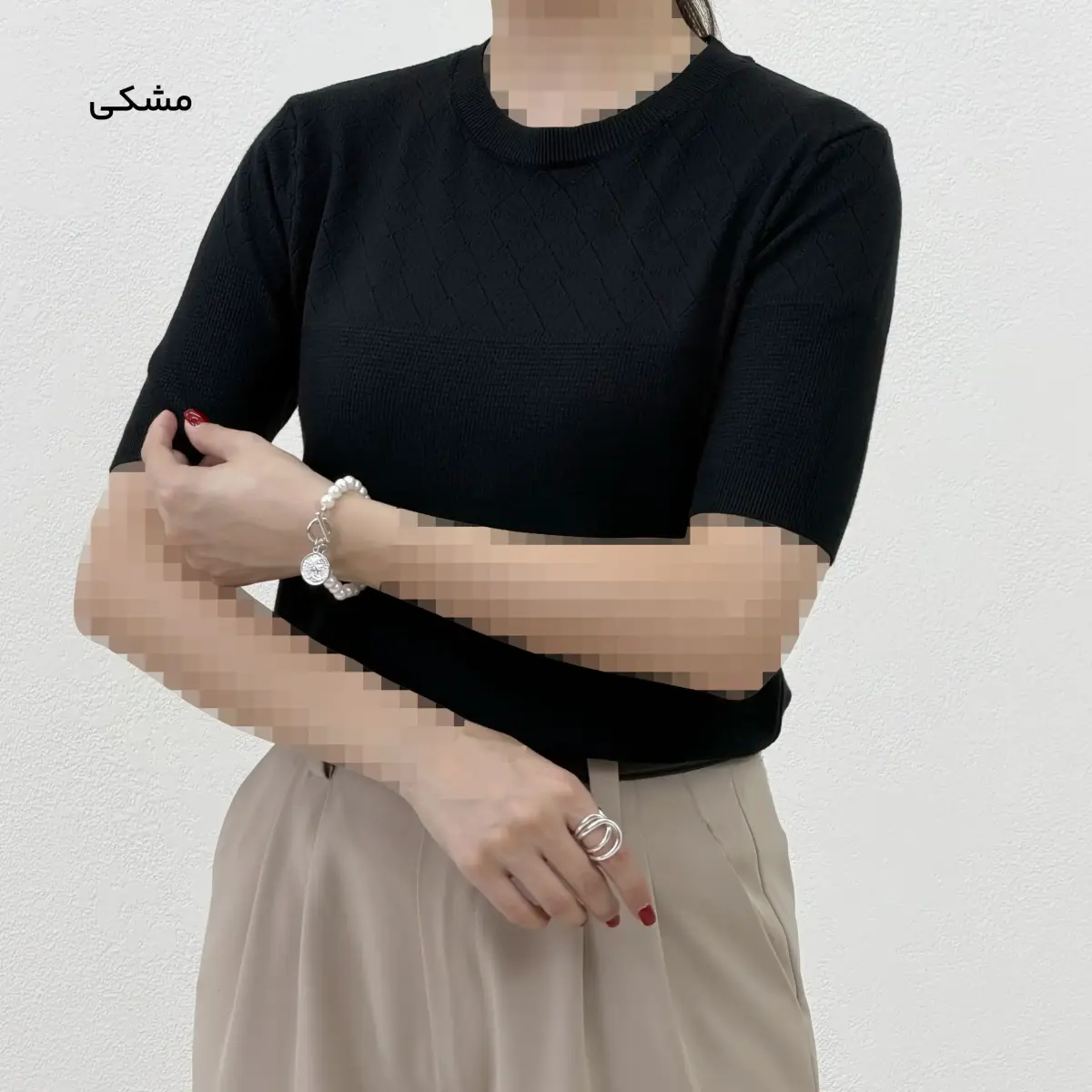 تیشرت زنانه بافت طرحدار | آی بولک