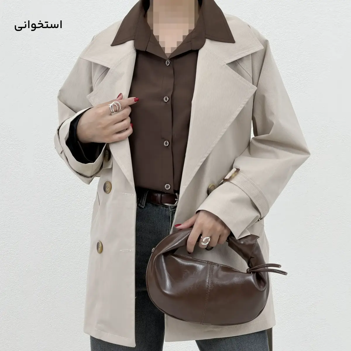 ترنچ کت زنانه کتان زارا | آی بولک