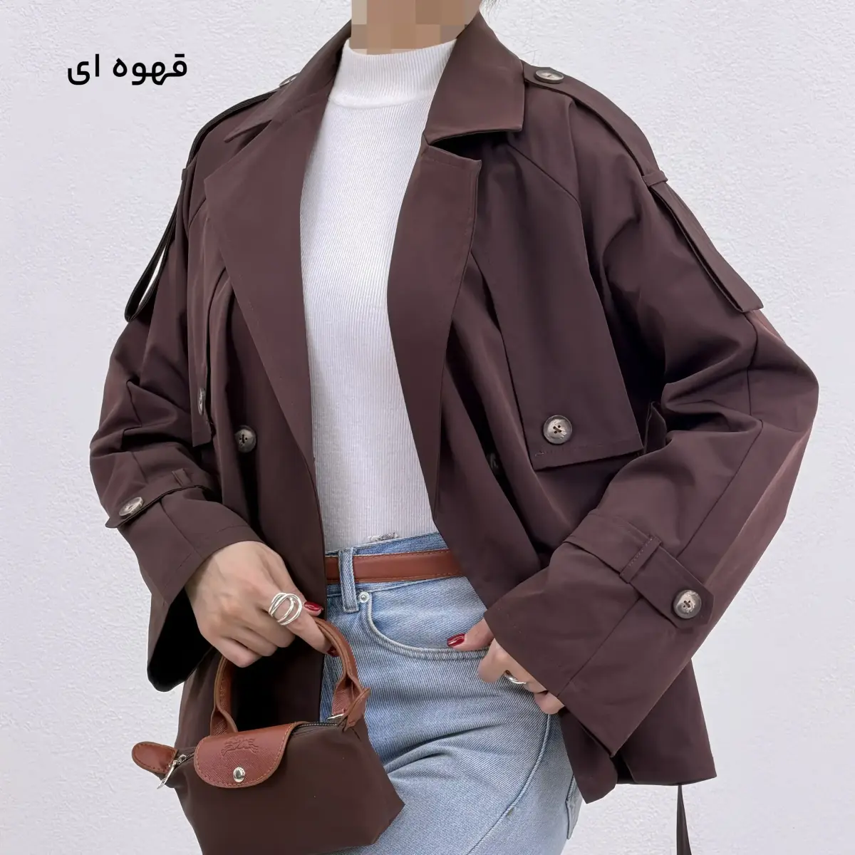 ترنچ کت زنانه یقه انگلیسی | آی بولک