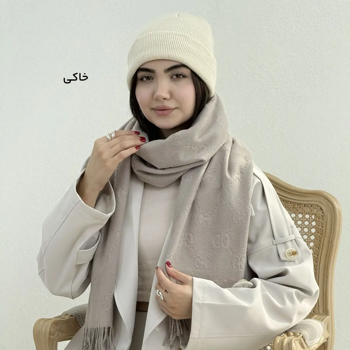 شال زنانه موهر طرح گوچی | آی بولک