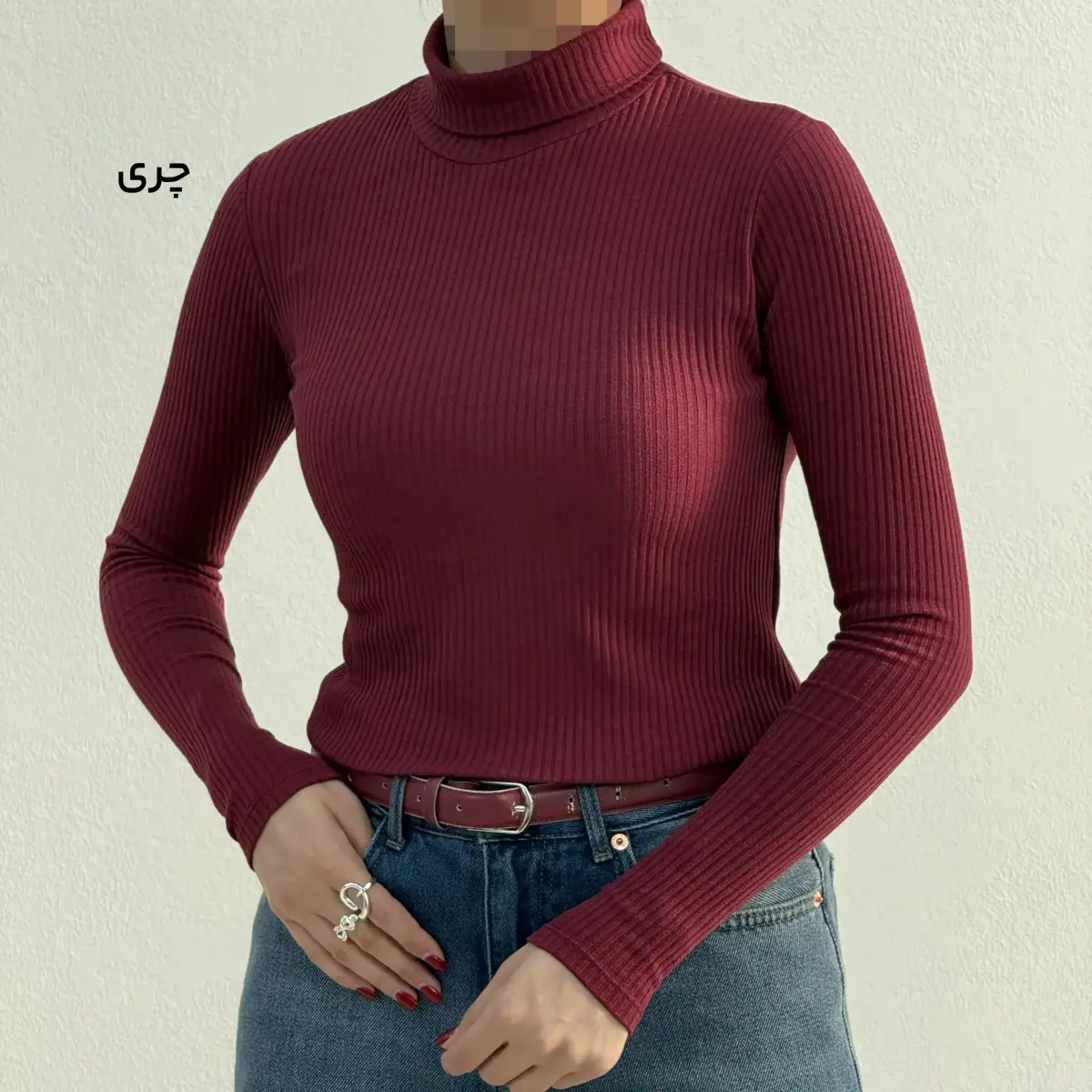 بلوز زنانه یقه اسکی کرکره ای | آی بولک