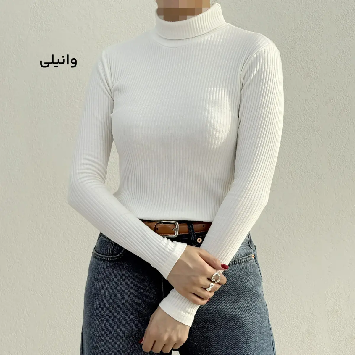 بلوز زنانه یقه اسکی کرکره ای | آی بولک