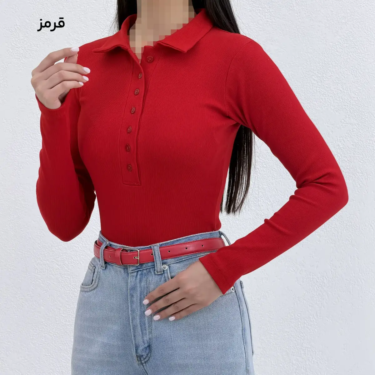 بلوز زنانه کبریتی جلو دکمه | آی بولک