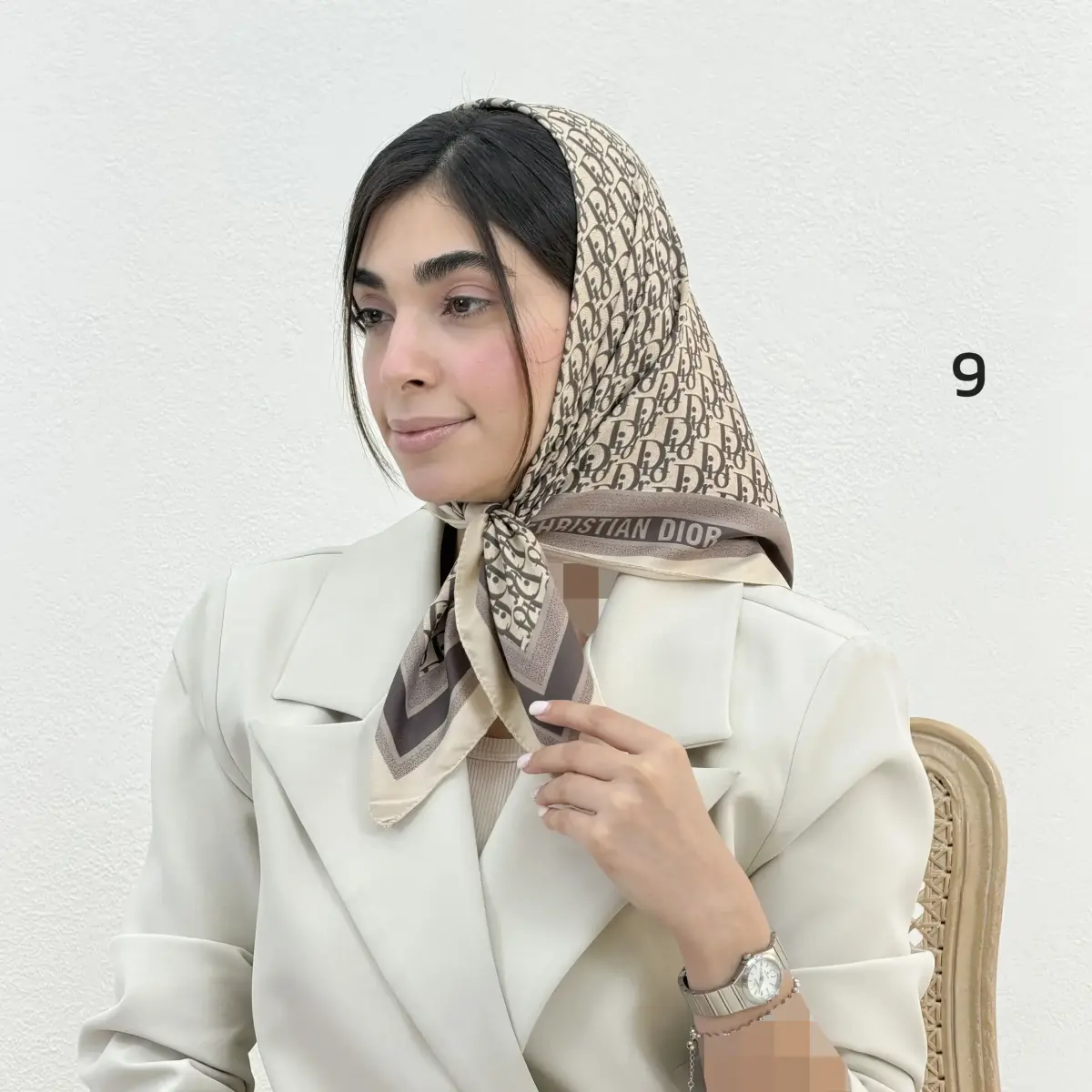 مینی اسکارف زنانه ساتن دیور | آی بولک