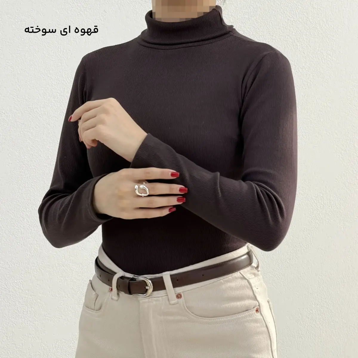 بلوز زنانه یقه اسکی کبریتی | آی بولک