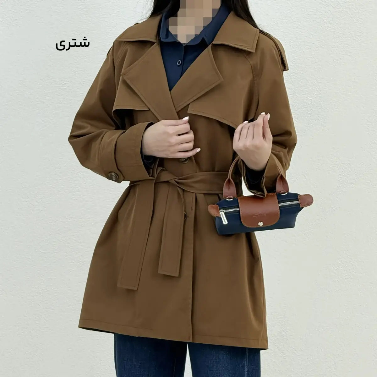 ترنچ کت بلند زنانه کتان | آی بولک