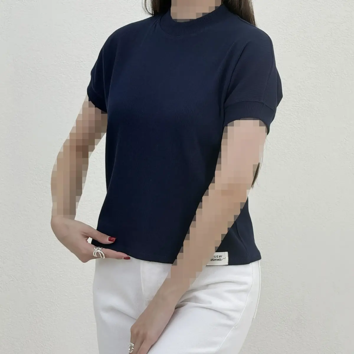 تیشرت زنانه یقه گرد کبریتی | آی بولک