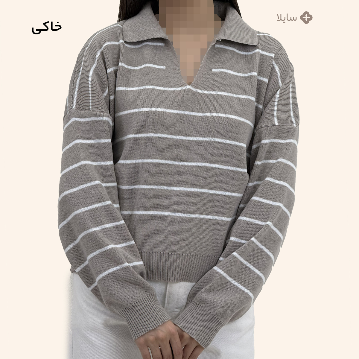 بلوز بافت زنانه راه راه | سایلا